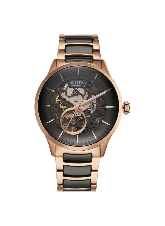 تيتان Men's Stainless Steel Automatic Watch 90174KD03 - 42 mm