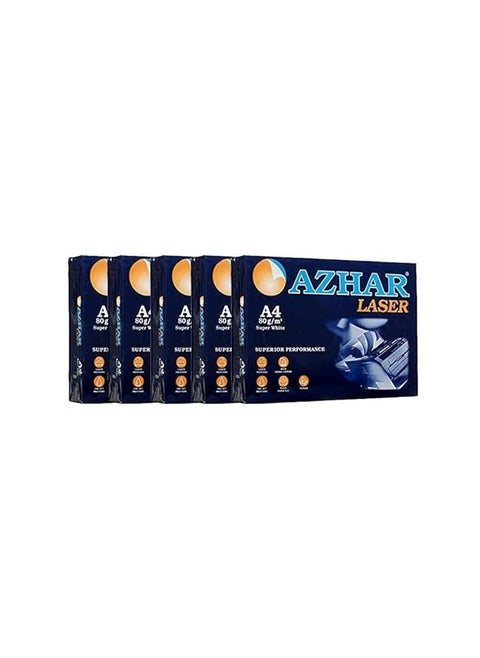 Printing and copying paper (Azhar - size (A4) - 80 grams), a carton of 5 - a package of 500 sheets