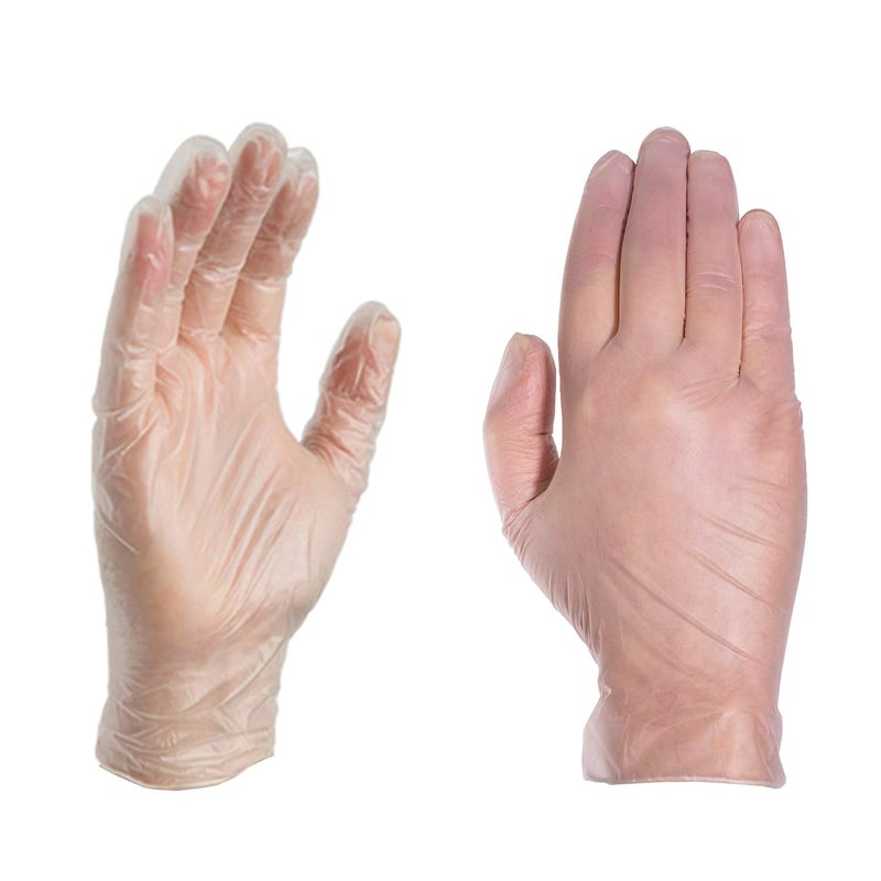 X3 Clear Vinyl Industrial Gloves - Box of 100, 3 Mil, Size Small, Latex Free, Powder Free, Disposable, Food Safe - Image 3