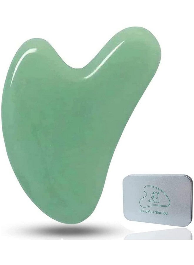 Ditind Gua Sha, Jade Stone Gua Sha Massage Tool, Guasha Tool for Face and Body Skin Massage. Gua Sha Set for Toxins Prevents Wrinkles for SPA Acupuncture, Therapy Trigger Point Treatment. - Image 1