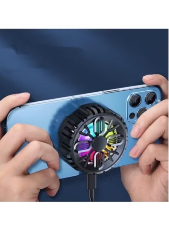 ELTRAZONE L06 Magnetic Mobile Cooler with High-Speed Cooling Fan and RGB Lights, USB Type-C Powered Heat Sink for Phones and Tablets, Ultra-Quiet and Lightweight Design for Gaming and Performance Optimization - Image 4