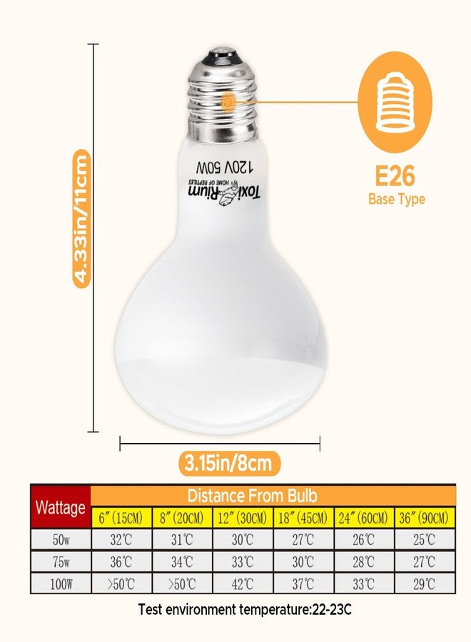 ToxiRium Reptile Heat Lamp 75W Sun Lamp Self-Ballasted Vapor Basking Spot Lamp/Bulb/Light for Reptile and Amphibian E26-2pcs - Image 2