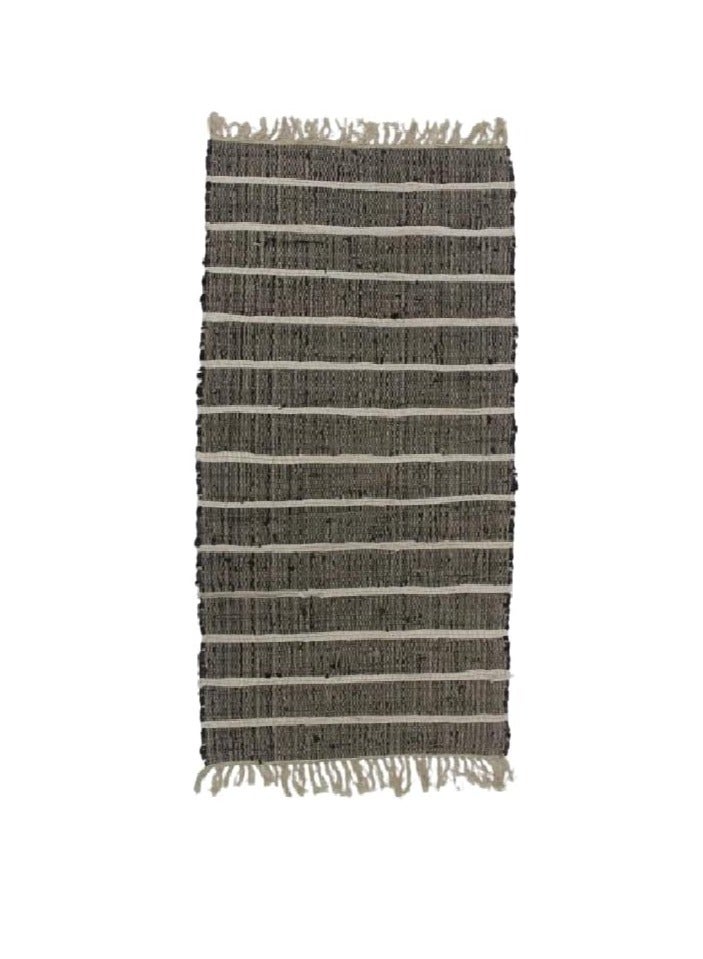 Floor Center Soft Touch Cotton Hand Woven Rug With Tasseled Edges For Bedroom Living Room Durable And Stylish - Image 1