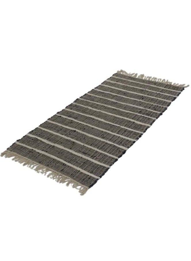Floor Center Soft Touch Cotton Hand Woven Rug With Tasseled Edges For Bedroom Living Room Durable And Stylish - Image 4