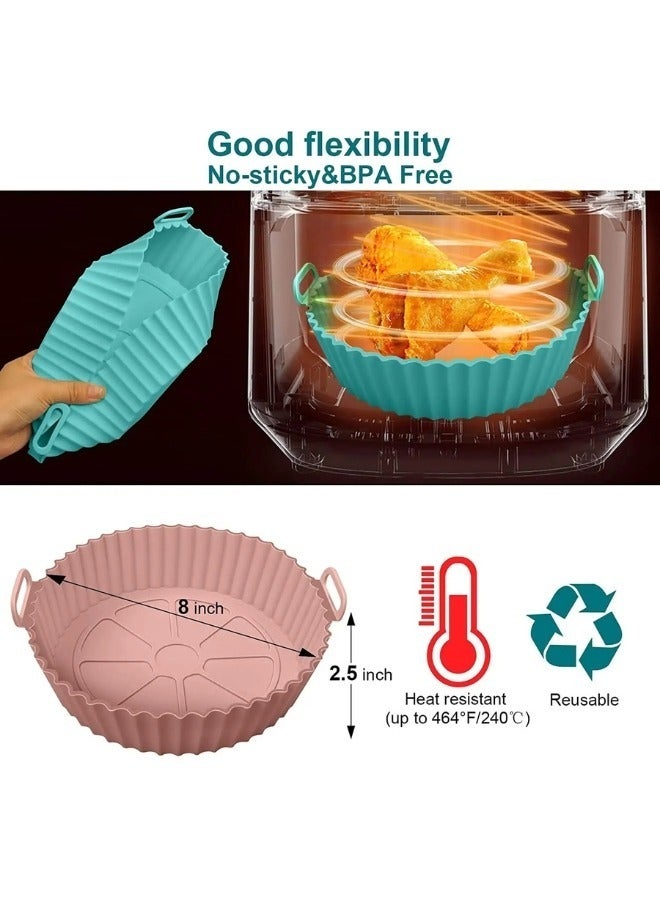 4-piece set, 2 pieces of silicone air fryer trays and 2 pieces of 200ml multi-purpose glass spray bottles - Image 4
