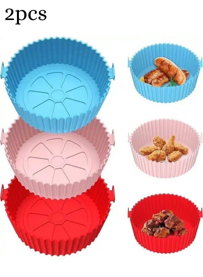 4-piece set, 2 pieces of silicone air fryer trays and 2 pieces of 200ml multi-purpose glass spray bottles - Image 2