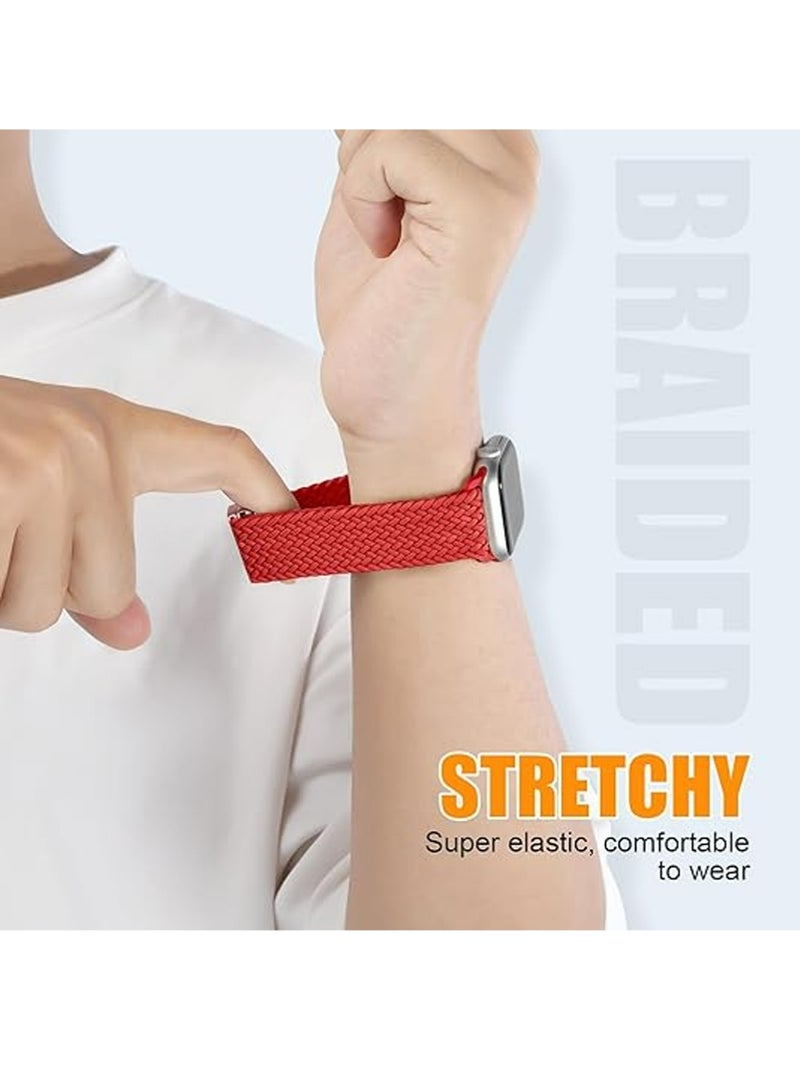 PULUZ 3 Pack Bands Sport Braided Stretchy Solo Loop for Apple Watch Bands Women Men 38/40/41mm（S10/S11 42mm）, Soft Nylon Elastic Sport Strap for iWatch Band - Image 4