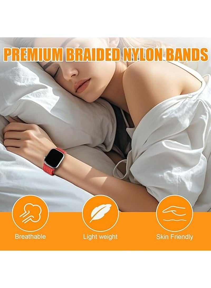 PULUZ 3 Pack Bands Sport Braided Stretchy Solo Loop for Apple Watch Bands Women Men 38/40/41mm（S10/S11 42mm）, Soft Nylon Elastic Sport Strap for iWatch Band - Image 5