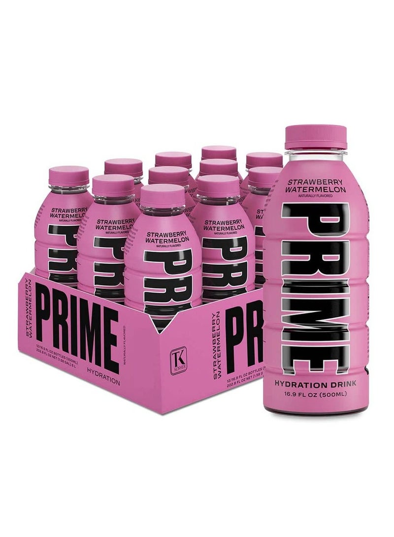 Prime Hydration Drink 500ml 12/Case Strawberry Watermelon