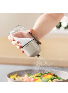 KASTWAVE Glass Salt Shaker Dispenser, Precise Quantitative Seasoning Bottle, Seasoning Jar with Lid Sealed, Quantitative 0.5g Salt Each Press, Ration Salt Shakers, Spice Dispenser Seasoning Container  - Image 2