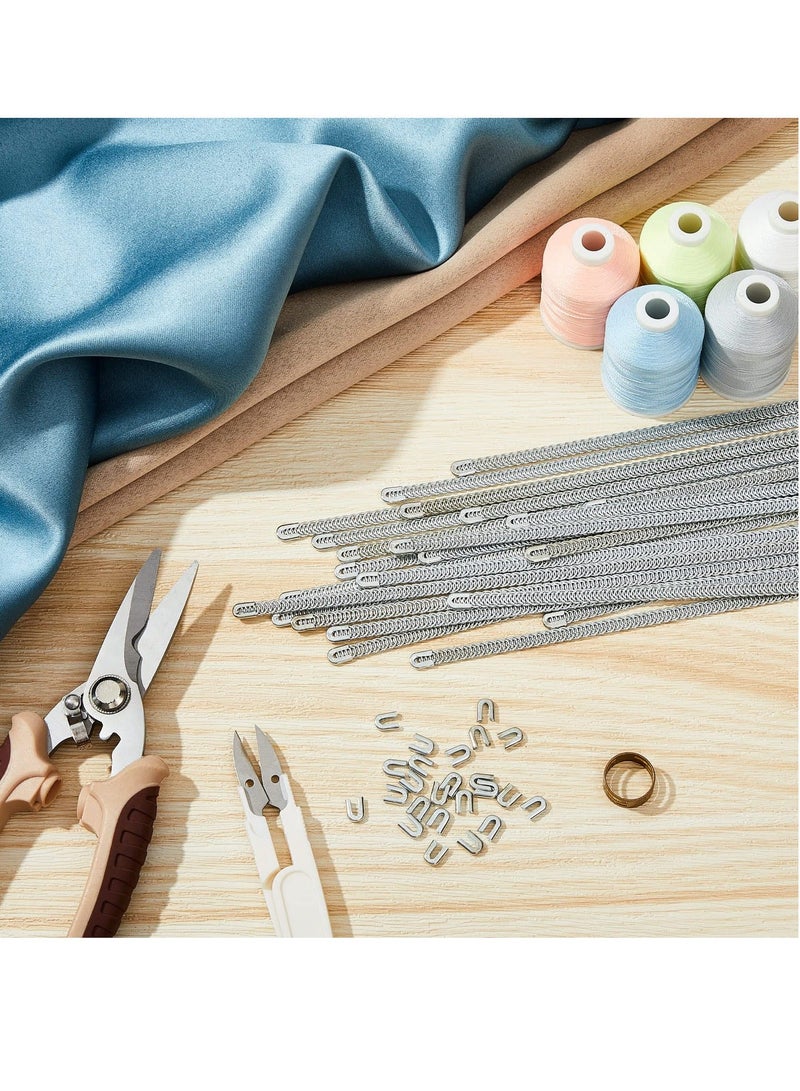 Y&D Spiral Steel Metal Boning 24 Pieces 13.7 Inch Corset Boning Precut with Tips Structure and Form for Corsets Costumes Making Supplies - Image 2