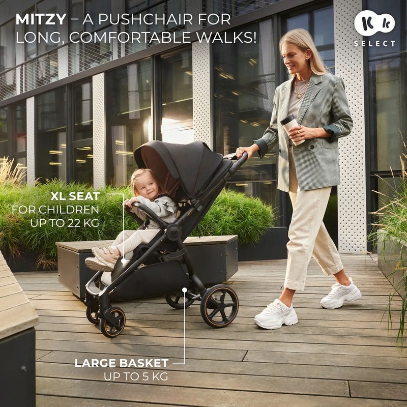 Kinderkraft - Mitzy Aluminum Flat-fold Stroller - Black - 24370 - Image 5