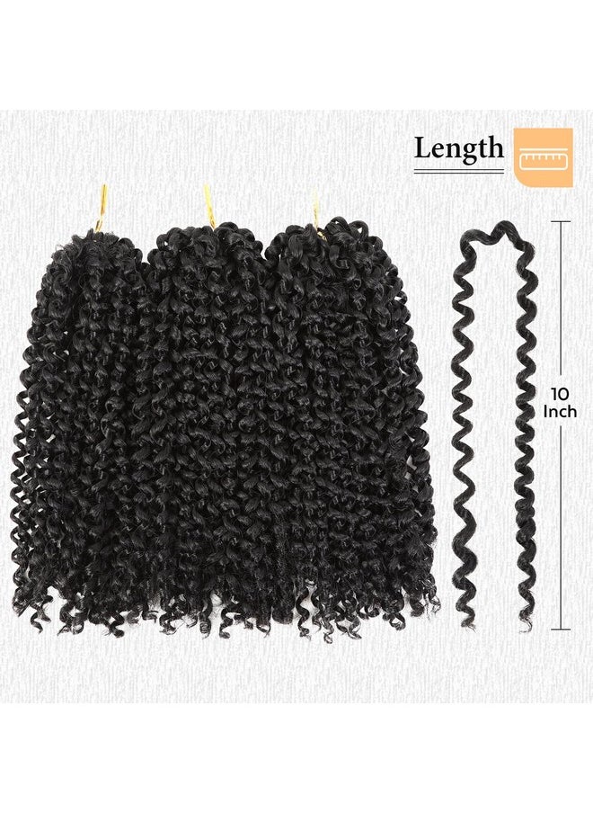 Lady Miranda - Pure Color Afro Kinky Curly Braiding Hair Extensions Jerry Curl Crochet Hair 3X Braid Hair Short Synthetic Hair Styles (Black) - Image 1