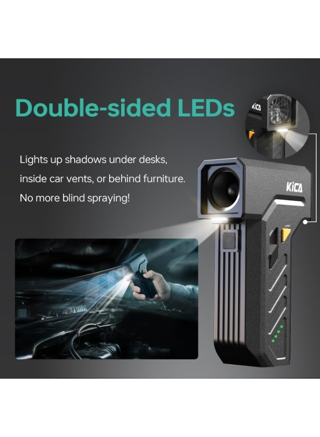 كيكا KiCA Electric Air Duster with LED Light - 130000 RPM Cordless Air Duster, Stepless Speed Control, Brushless Dust Blower for Computer, Keyboard, Outdoor, House and Car - Jet Fan Ultra - Image 3