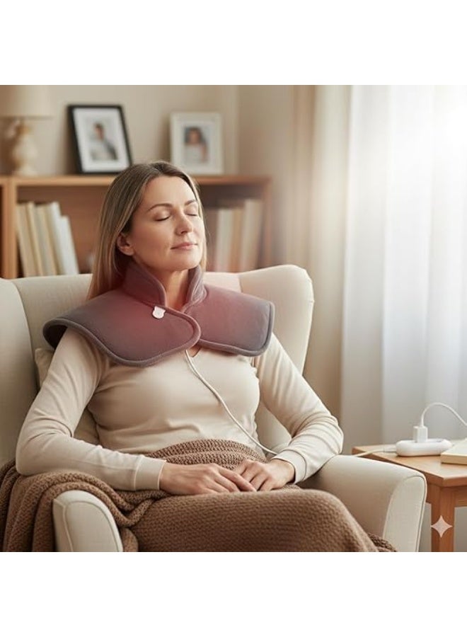 وسادة علاج حراري للكتف – تسخين كهربائي سريع مع مؤقت أمان وإيقاف تلقائي – عملي وسهل الاستخدام يوميًا - Image 2