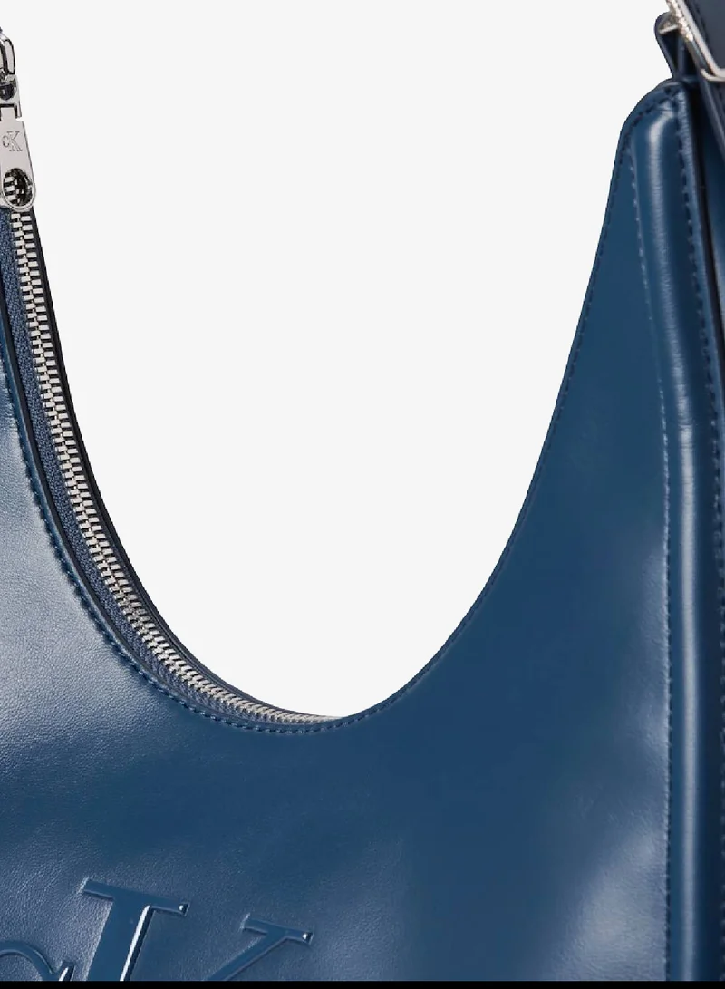 Calvin Klein Soft Touch Crescent Logo Hobo Bag
