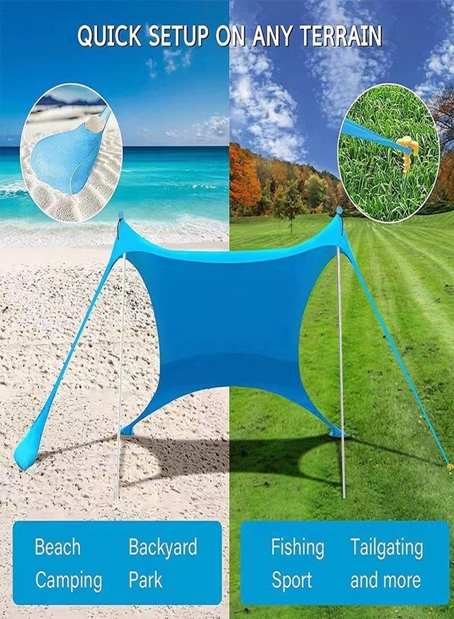 fashionhome Outdoor Portable Lightweight UV Protection Canopy Beach Tent - Image 5