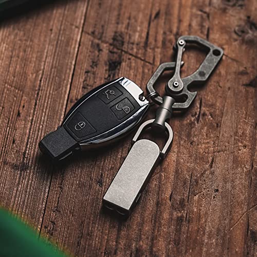 KeyUnity KA25L Titanium EDC Whistle Dual Tubes Outdoor Emergency Whistle for Keychain, Comes with Necklace to Hang on Neck (KA25L) - Image 2