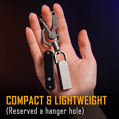 KeyUnity KA25L Titanium EDC Whistle Dual Tubes Outdoor Emergency Whistle for Keychain, Comes with Necklace to Hang on Neck (KA25L) - Image 4
