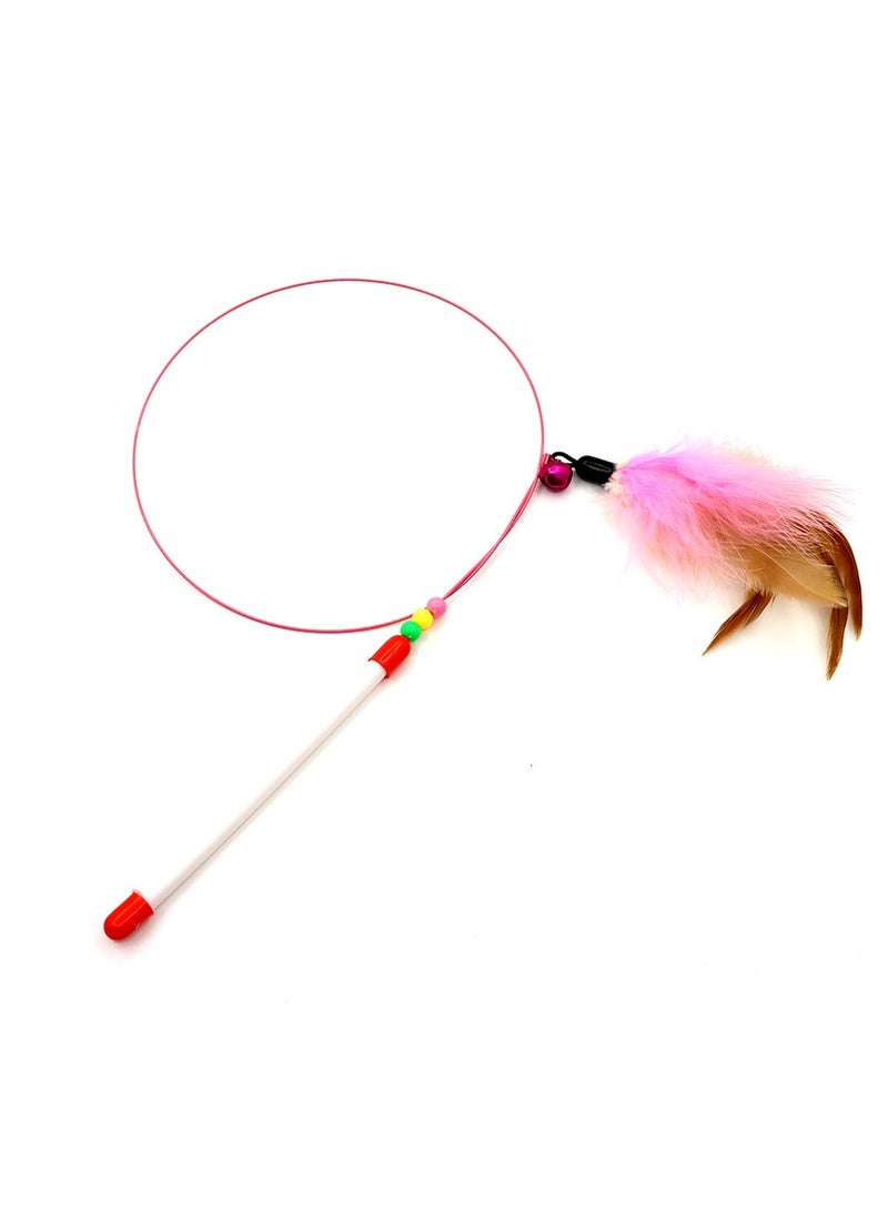 لعبة عصا تشويق بالريشة للقطط بالريشة وسلك تشويق بالريشة - Image 3