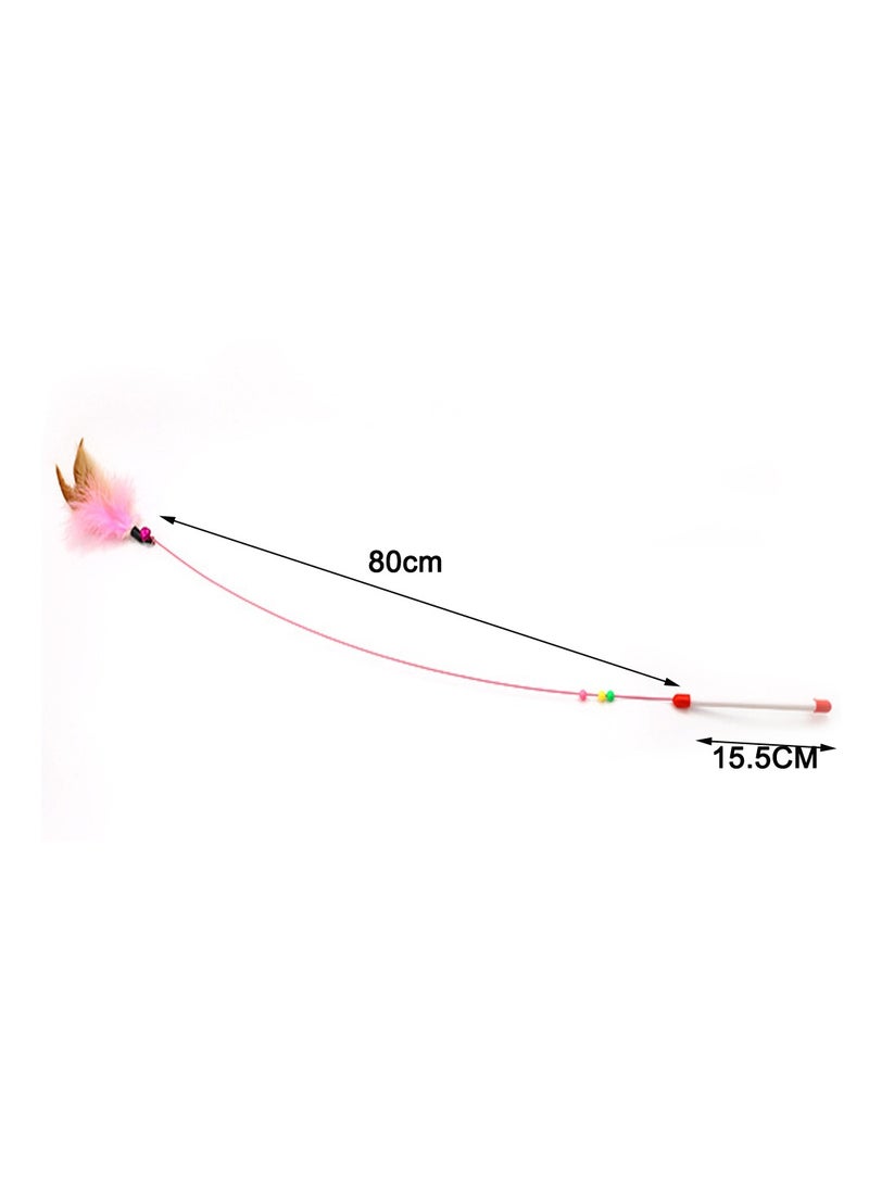 لعبة عصا تشويق بالريشة للقطط بالريشة وسلك تشويق بالريشة - Image 5