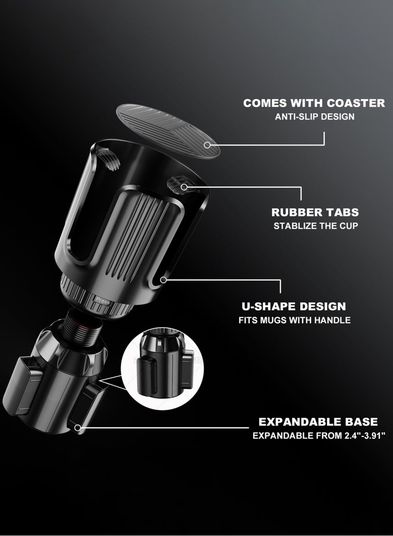 جورفنت حامل أكواب للهاتف للسيارة، قاعدة حامل أكواب قابلة للتعديل، متوافق مع معظم السيارات والهواتف الذكية - Image 3