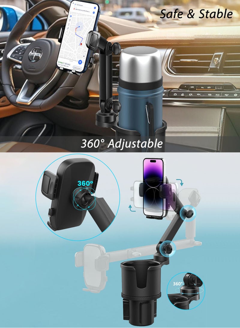 جورفنت حامل أكواب للهاتف للسيارة، قاعدة حامل أكواب قابلة للتعديل، متوافق مع معظم السيارات والهواتف الذكية - Image 5