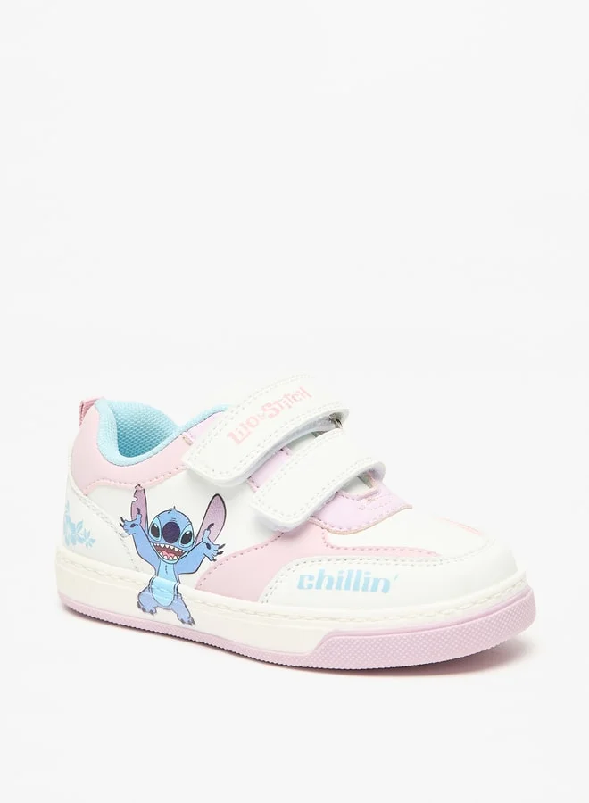 ديزني Stitch Print Colourblock Sneakers with Hook and Loop Closure