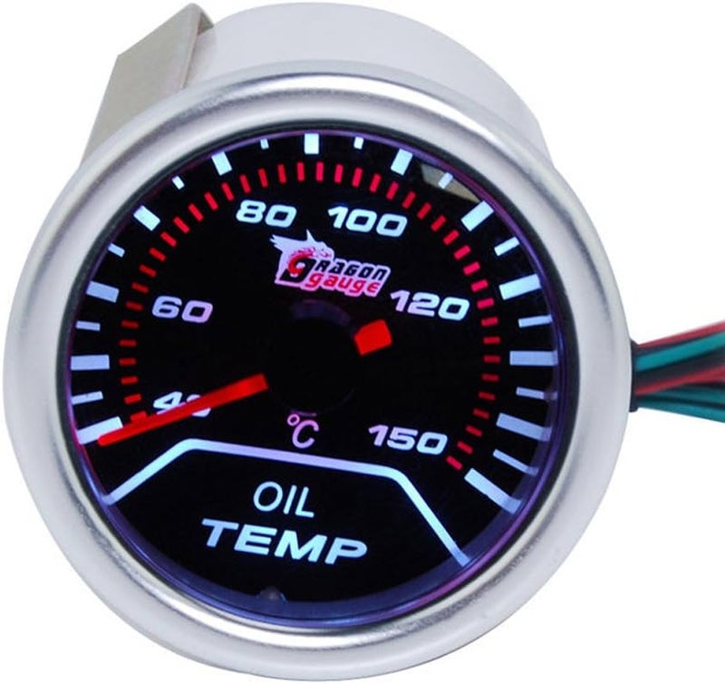 E Support Car 2" 52mm Oil Temp Gauge Meter Temperature Light Automotive - Image 5