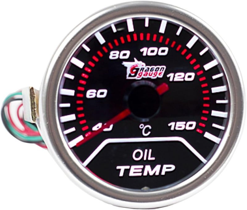 E Support Car 2" 52mm Oil Temp Gauge Meter Temperature Light Automotive - Image 2