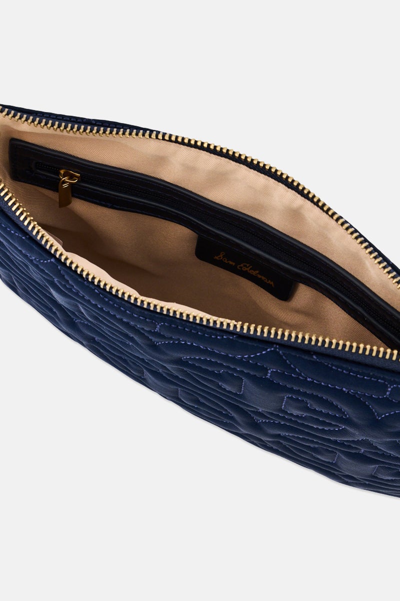 Sam Edelman Women Quailed Wristlet Wallet, Navy - Image 3
