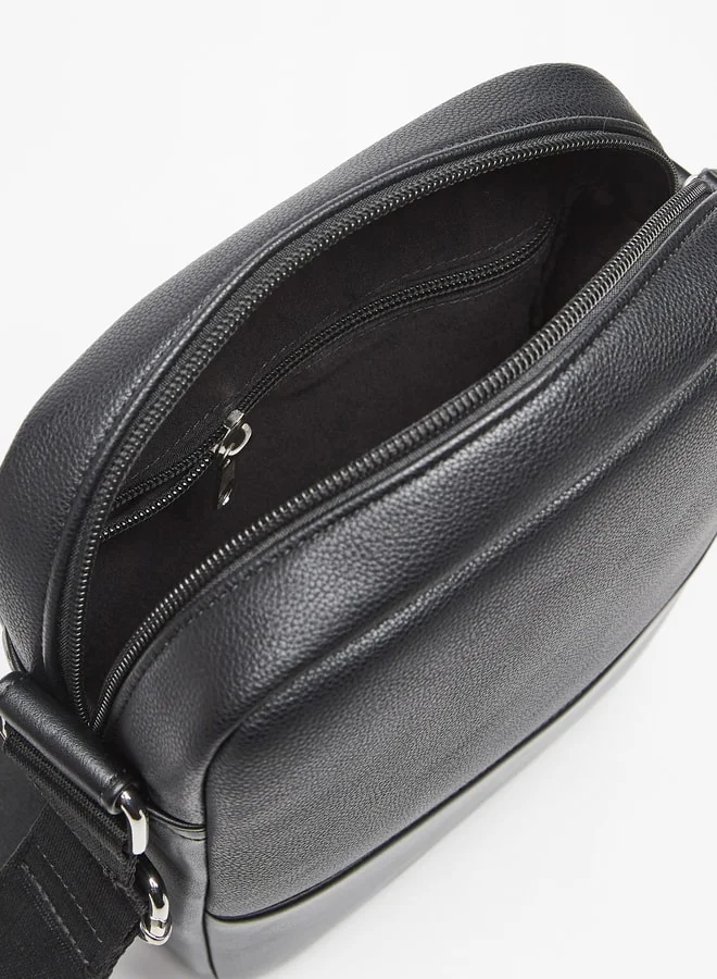 ال بي ال من شو اكسبرس Solid Crossbody Bag with Adjustable Strap and Zip Closure