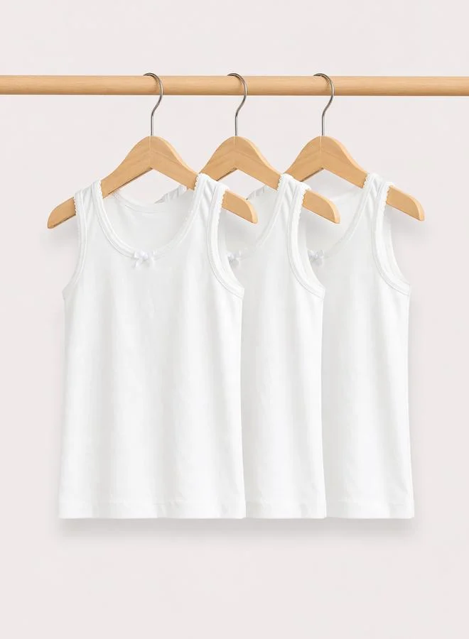 victor and jane Pack of 3 - Girls Cotton Vest