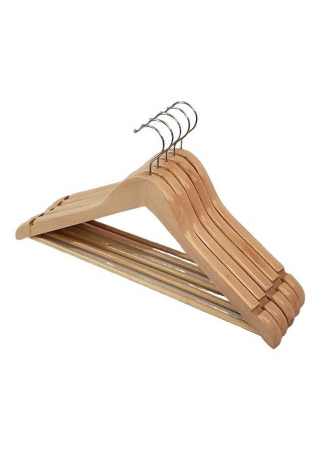 KLNAMAEAAN Pack of 10 Non-Slip Swivel Hook Wooden Hangers  - Image 2