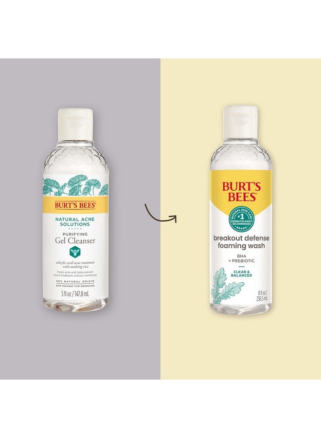 بيرتس بيز غسول الوجه الرغوي من Burt'S Bees، منظف BHA Breakout Defense لجميع أنواع البشرة، يزيل الشوائب والزيوت الزائدة في الوجه، مع البريبايوتيك، 8 أونصة. - Image 2