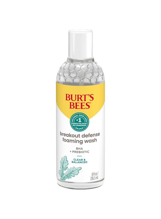 بيرتس بيز غسول الوجه الرغوي من Burt'S Bees، منظف BHA Breakout Defense لجميع أنواع البشرة، يزيل الشوائب والزيوت الزائدة في الوجه، مع البريبايوتيك، 8 أونصة. - Image 1