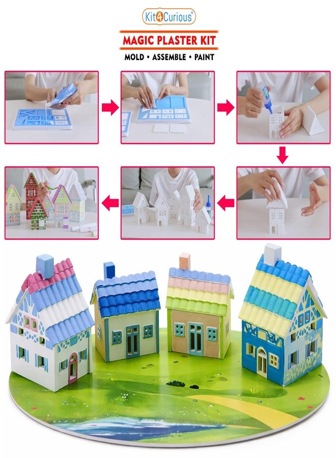 Kit4Curious Architecture Kit - Magic Plaster DIY 3D Puzzle Craft Activity| Cast, Build & Paint Your Own 3D Architecture Model - Image 2