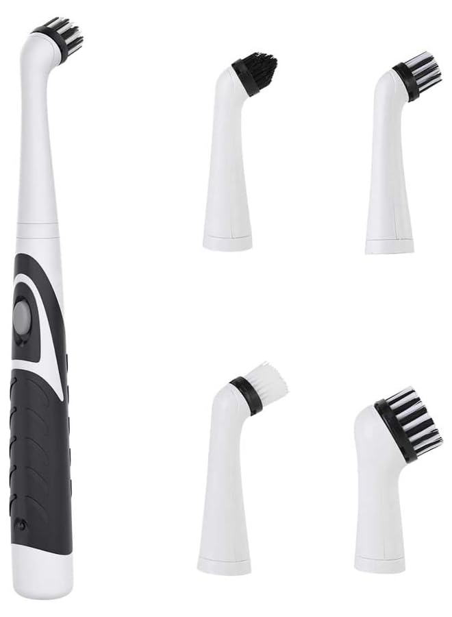 promass 1Set Electric Cleaning Brush, Durable Cleaning Tool Power Brush with 4 Brush Heads for Household Mortar Floor Tub Shower Tiles Bathroom and Kitchen - Image 1