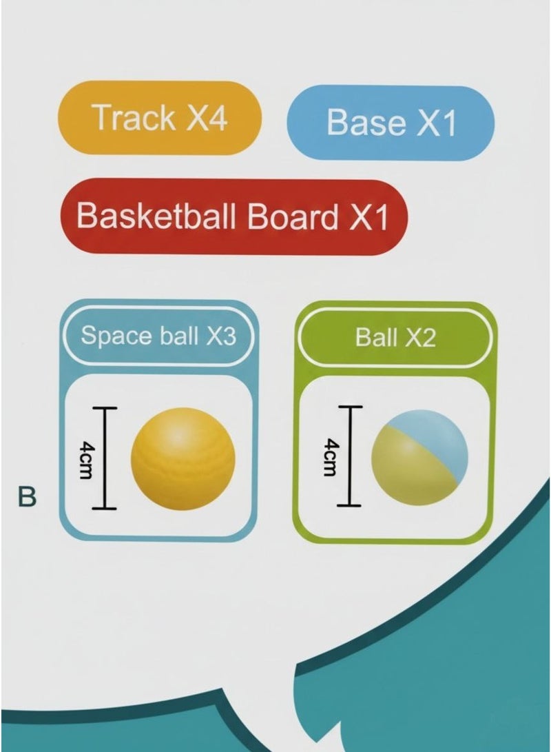 لعبة برج الكرة الدوارة للاطفال الصغار - مسار حلزوني على شكل زرافة مع شرائح ملونة - لعبة تعليمية للتعلم المبكر للاطفال من سن سنة فما فوق - Image 2