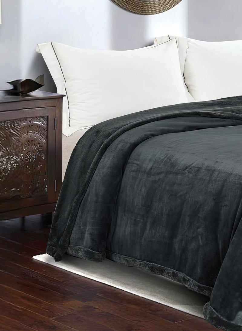 مينج لي بطانية دافئة مقاس كينج 220X240 سم بلون جذاب توفر لك المزيد من الدفء خلال ليالي الشتاء الباردة - Image 2