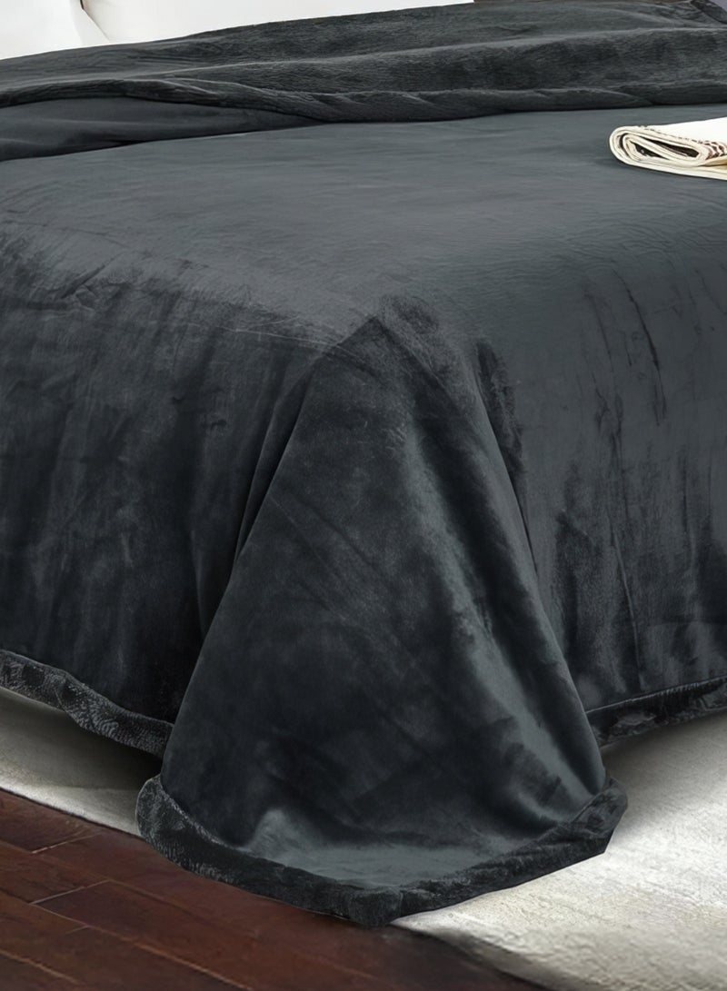 مينج لي بطانية دافئة مقاس كينج 220X240 سم بلون جذاب توفر لك المزيد من الدفء خلال ليالي الشتاء الباردة - Image 4