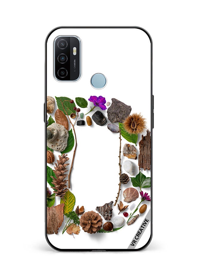 VR CREATIVE Protective Case Cover For Oppo A53 Alphabet D Design Multicolour - Image 1