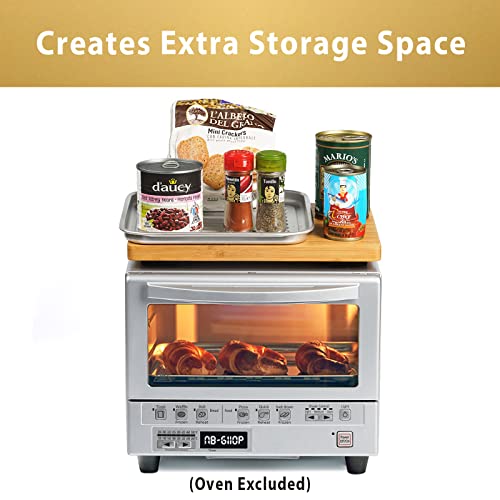 Umilife Cutting board Compatible with Panasonic NB-G110P FlashXpress Toaster Oven (Oven Excluded), Countertop Oven Accessories, With Heat Resistant Non-Skid Silicone Feet, Protects Cabinet, More Storage Space - Image 4