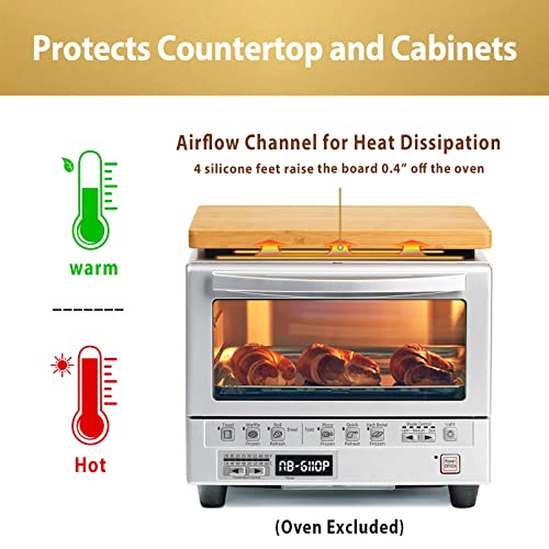 Umilife Cutting board Compatible with Panasonic NB-G110P FlashXpress Toaster Oven (Oven Excluded), Countertop Oven Accessories, With Heat Resistant Non-Skid Silicone Feet, Protects Cabinet, More Storage Space - Image 3