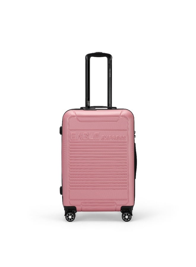Eagle Express Defender 24-Inch Hard Trolley - Rose Pink - High Quality ABS - Free Protective Cover - 1-Year Warranty - Image 2