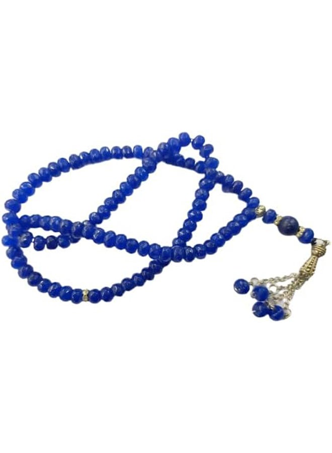 Elegant Natural Blue Jade 99 Beads Rosary - Image 1