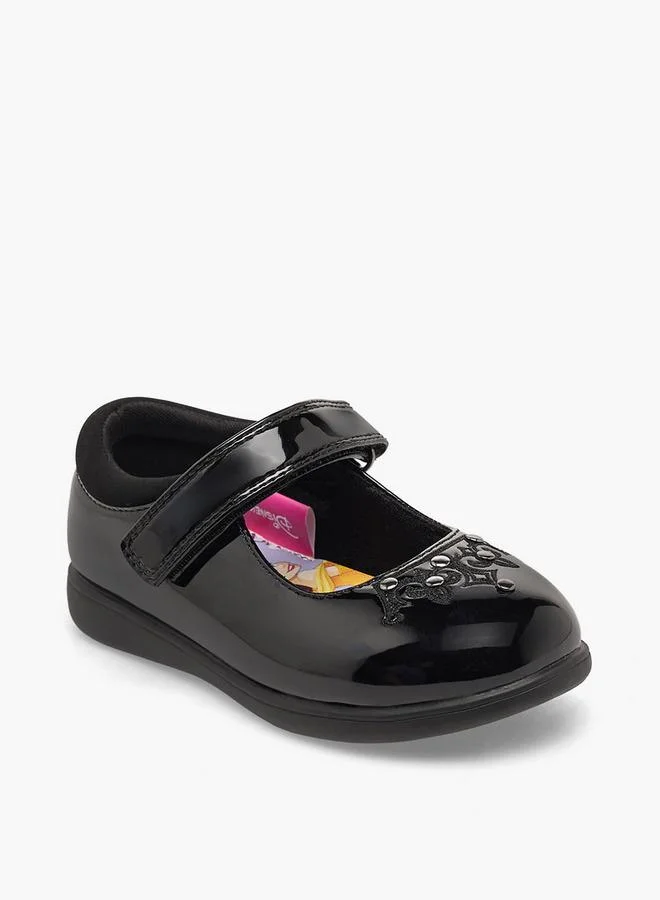 Disney Girls Embellished Hook & Loop School Shoes