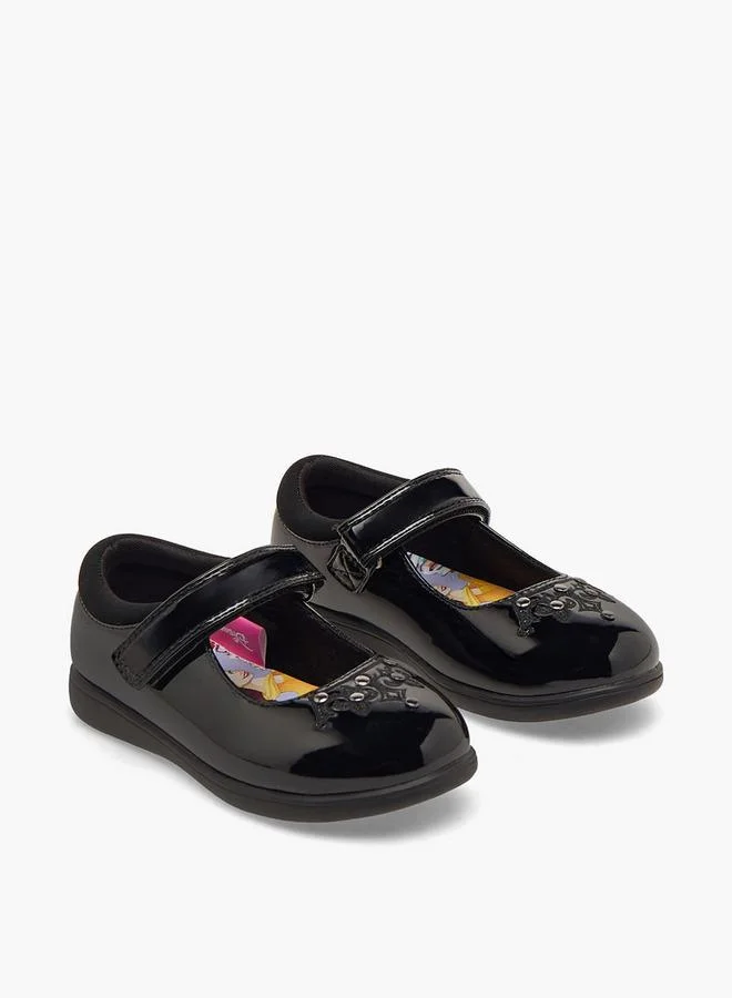 Disney Girls Embellished Hook & Loop School Shoes
