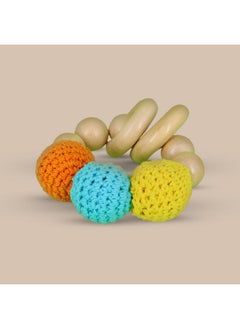 3-In-1 Handmade Wooden & Cloth Crochet Rattle For Babies(0 Months+) | Multicolor | Sensory Toy | Made In India | Play Based Learning - pzsku/Z77E6B2510EBD5FA153C1Z/45/_/1735817607/9bfbee99-0ace-46ca-b198-d7749b20070d