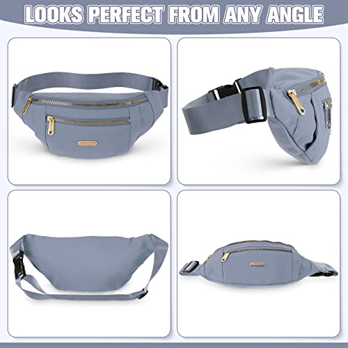 Reginary 3 Pcs Waterproof Fanny Packs for Women and Men Waist Pack with Adjustable Strap Waist Pouch for Sports Running Exercise Walking Travel (Black, Blue, Pink) - Image 5